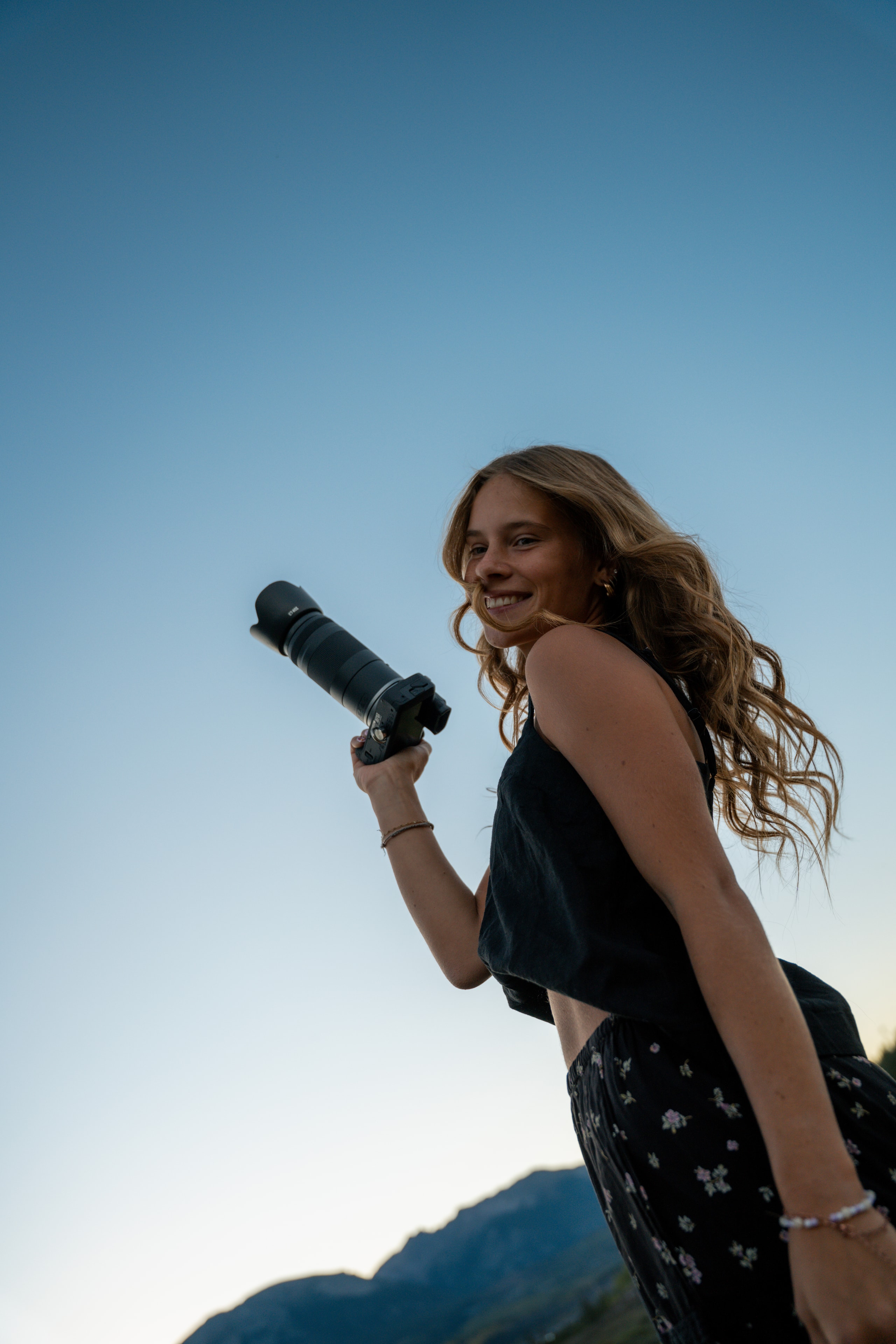 Cara Anne at work during an outdoor session